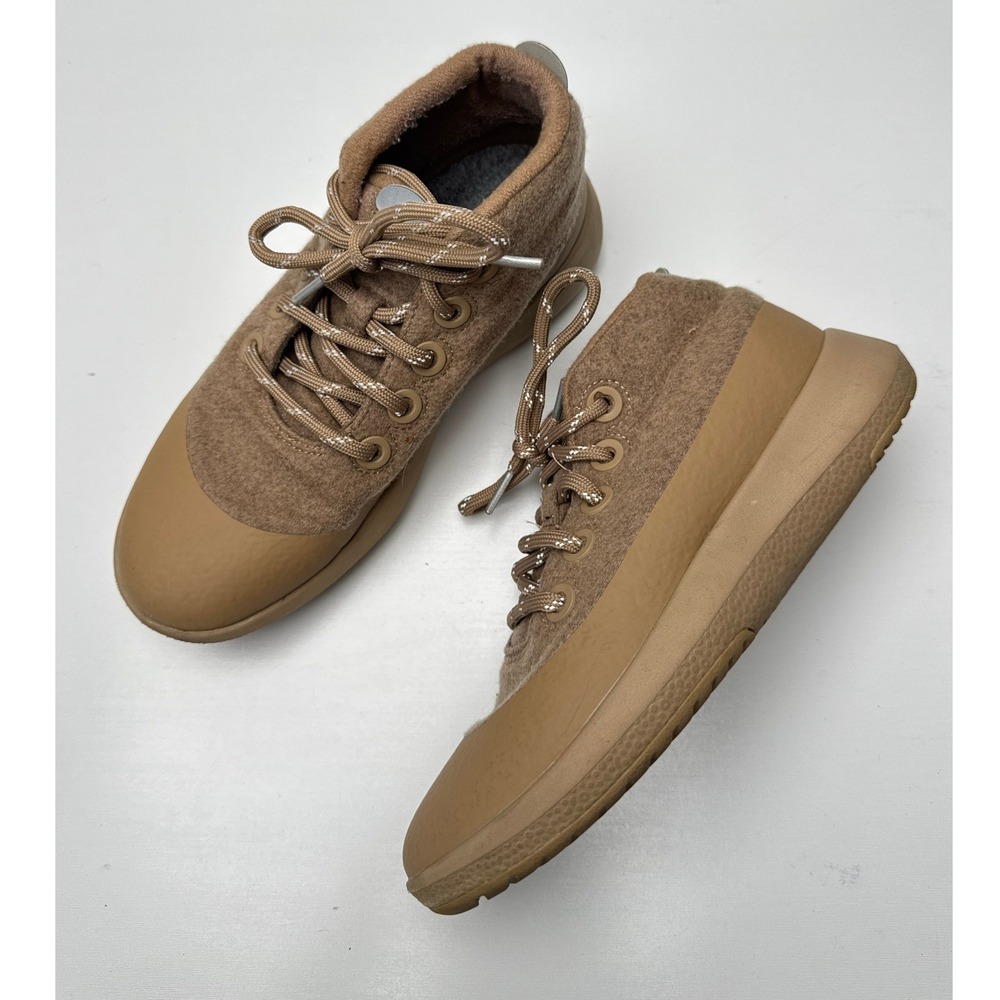 Allbirds Womens Wool Runner-up Mizzle Tan Brown High Top Sneakers WRUM1W8 Size 8